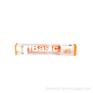 Flat Colored USB to 30pin Dock Cable iPhone 4/4s, 1.2m, Orange